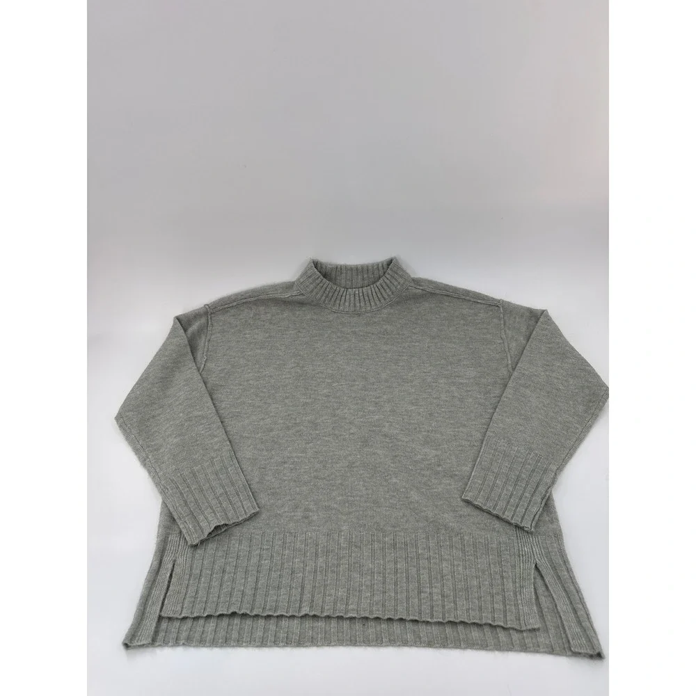 Jessica Simpson Mock Neck Ribbed Knit Sweater Light Green Women's Size M NWT